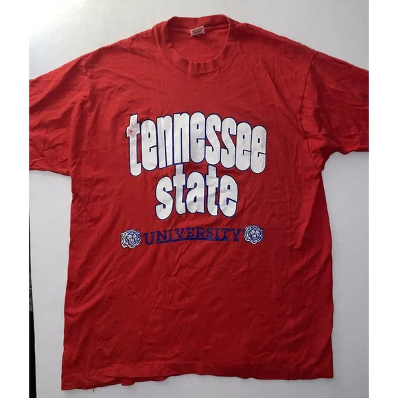Vintage Tennessee State University HBCU 2000‎ T Shirt Red Tigers Y2K Mens 2XL - Picture 1 of 4